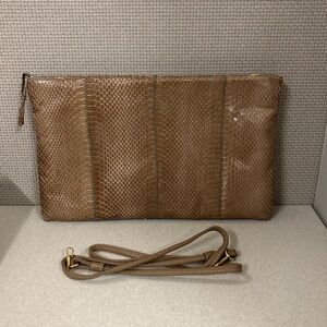 Vintage Genuine Snakeskin Clutch Purse with Strap